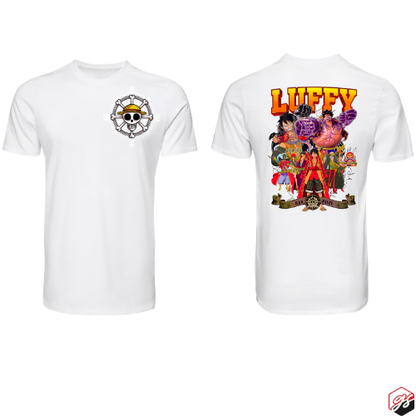 Straw Hat Luffy Gears Short sleeve t shirt white