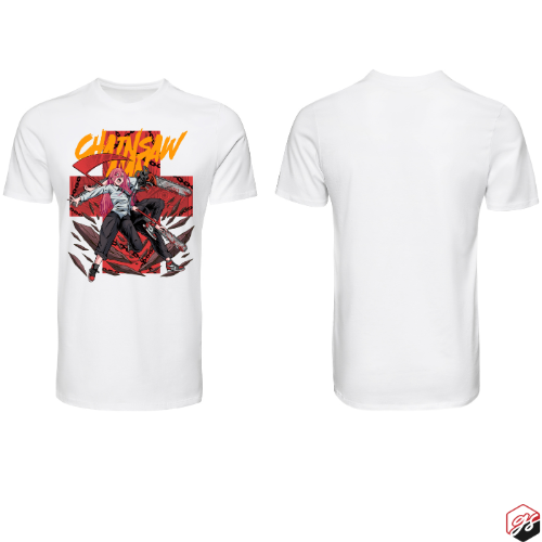 Chainsaw Man Short sleeve t shirt white