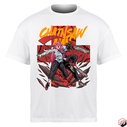 Chainsaw Man Short sleeve t shirt white