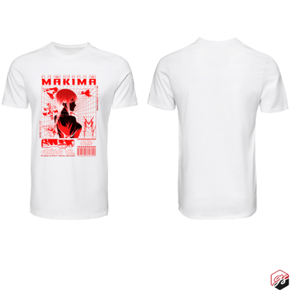 Makima Chainsaw Man Short sleeve t shirt white