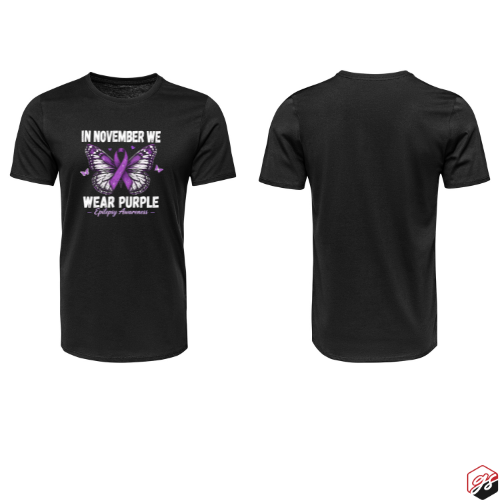Epilepsy Awareness Black Unisex T-Shirt