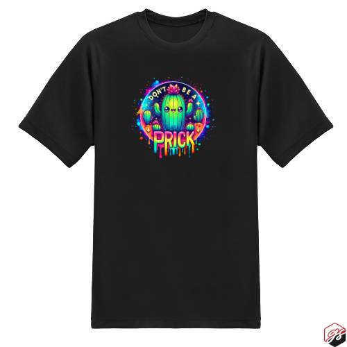 Black Short Sleeve T-shirt Prick