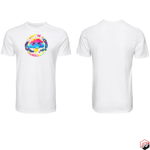 White T-shirt Short Sleeve Thundercunt