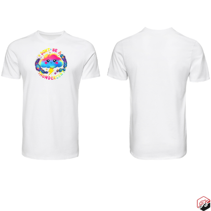 White T-shirt Short Sleeve Thundercunt