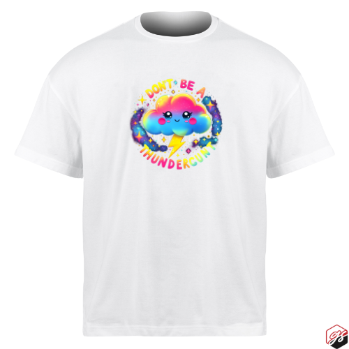 White T-shirt Short Sleeve Thundercunt
