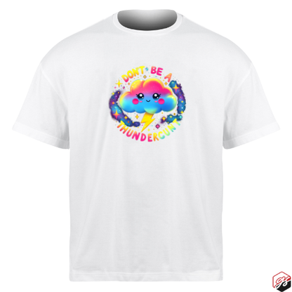 White T-shirt Short Sleeve Thundercunt