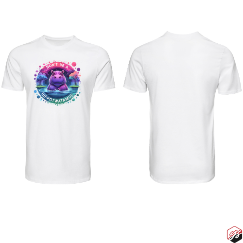 Hippo White Short sleeve t shirt
