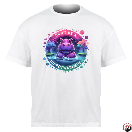 Hippo White Short sleeve t shirt